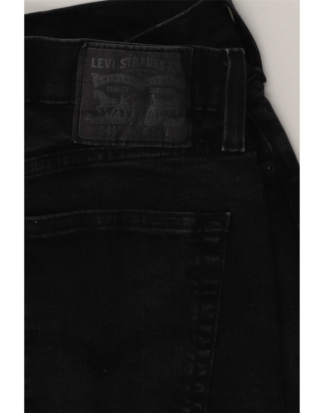 Levi's Herre 541 tilspidsede jeans W34 L32 sort bomuld