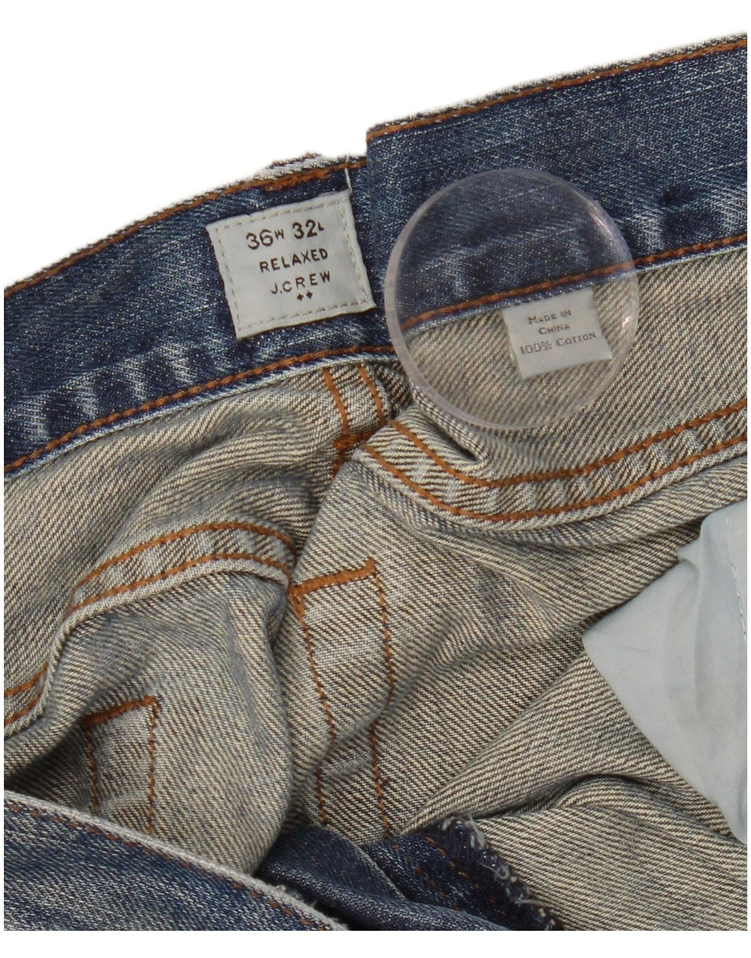 J. Crew Herre Relaxed Fit Straight Jeans W36 L32 Blå Bomuld