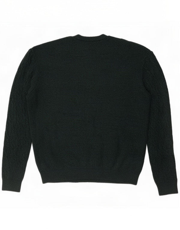 Marks & Spencer Herre sweater med rund hals 4XL Grøn Polyamid