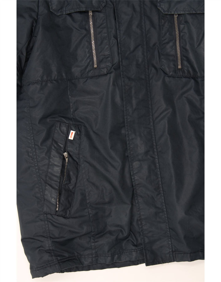 CHAMPION Mens Windbreaker Jacket UK 40 Large Navy Blue Polyamide Vintage Champion and Second-Hand Champion from Messina Hembry 