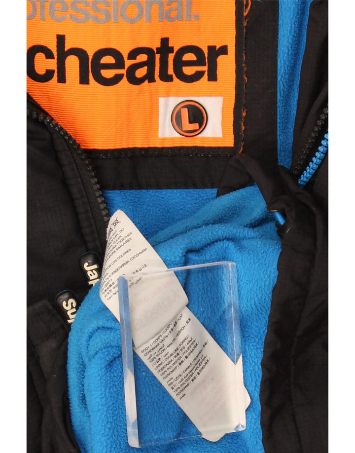 SUPERDRY Herre Windcheater Hættevindjakke UK 40 Large Black