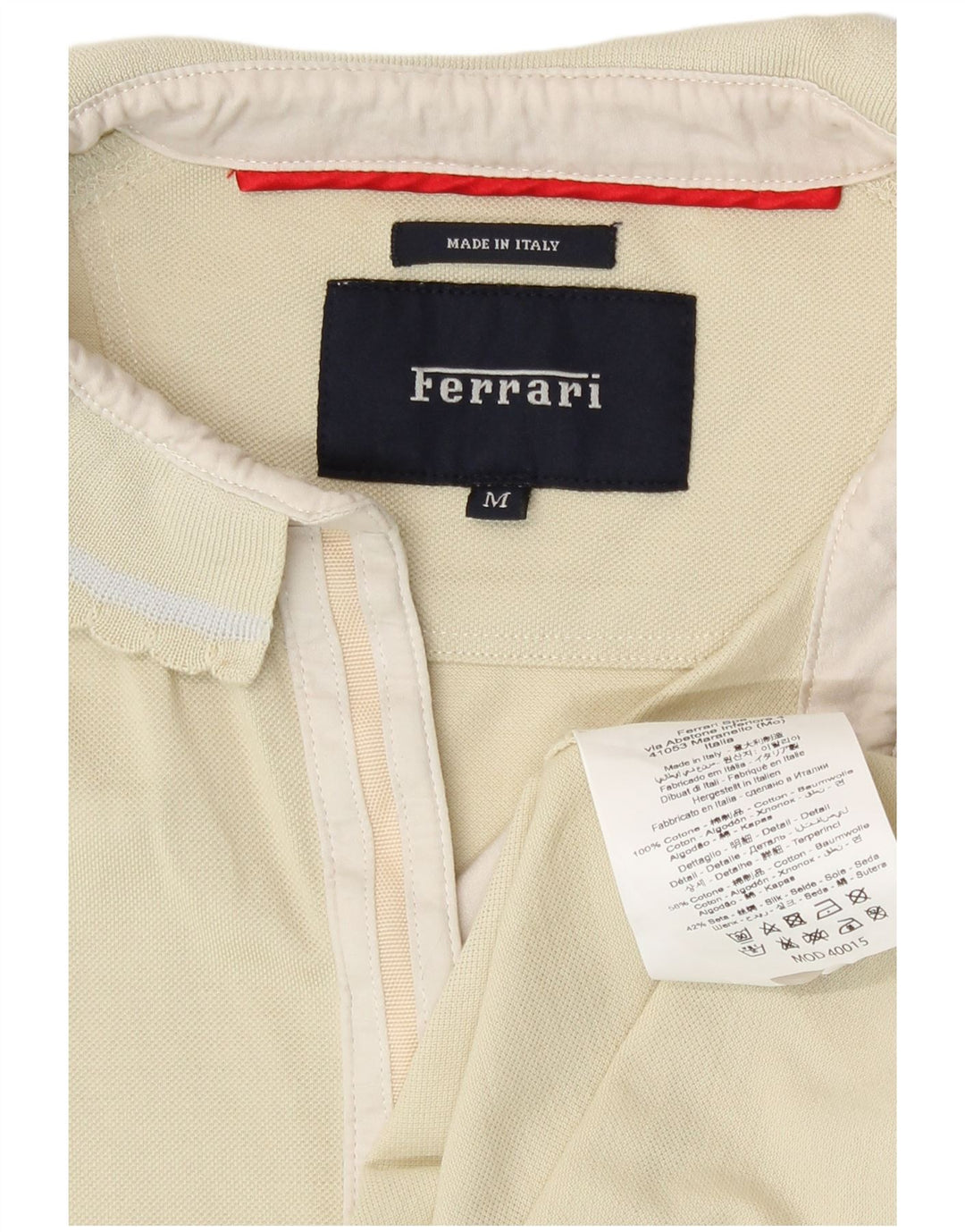 Ferrari Dame Polo Shirt UK 12 Medium Gul Bomuld