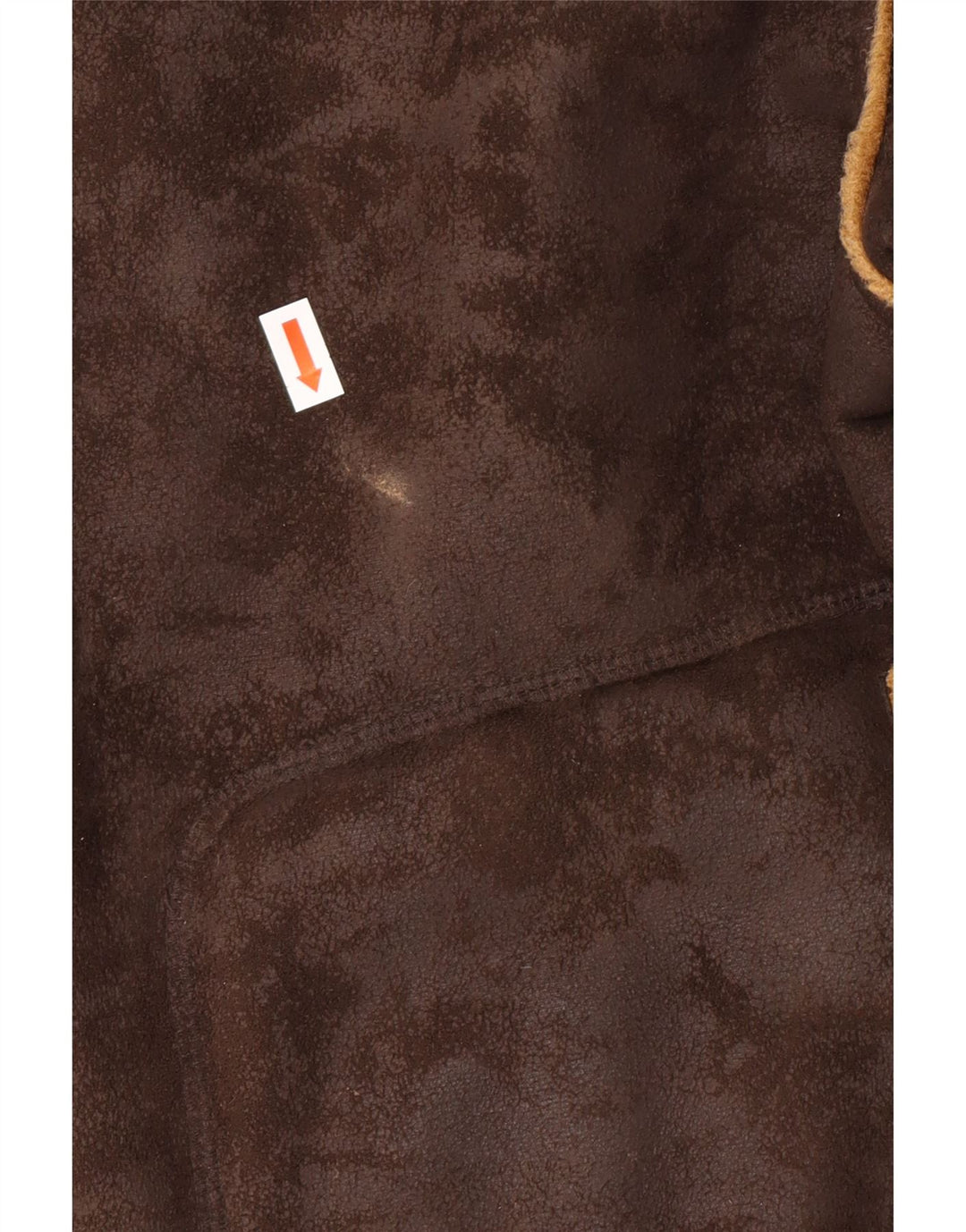 AND AND COVER Herre Sherpa-jakke UK 40 Stor brun polyester