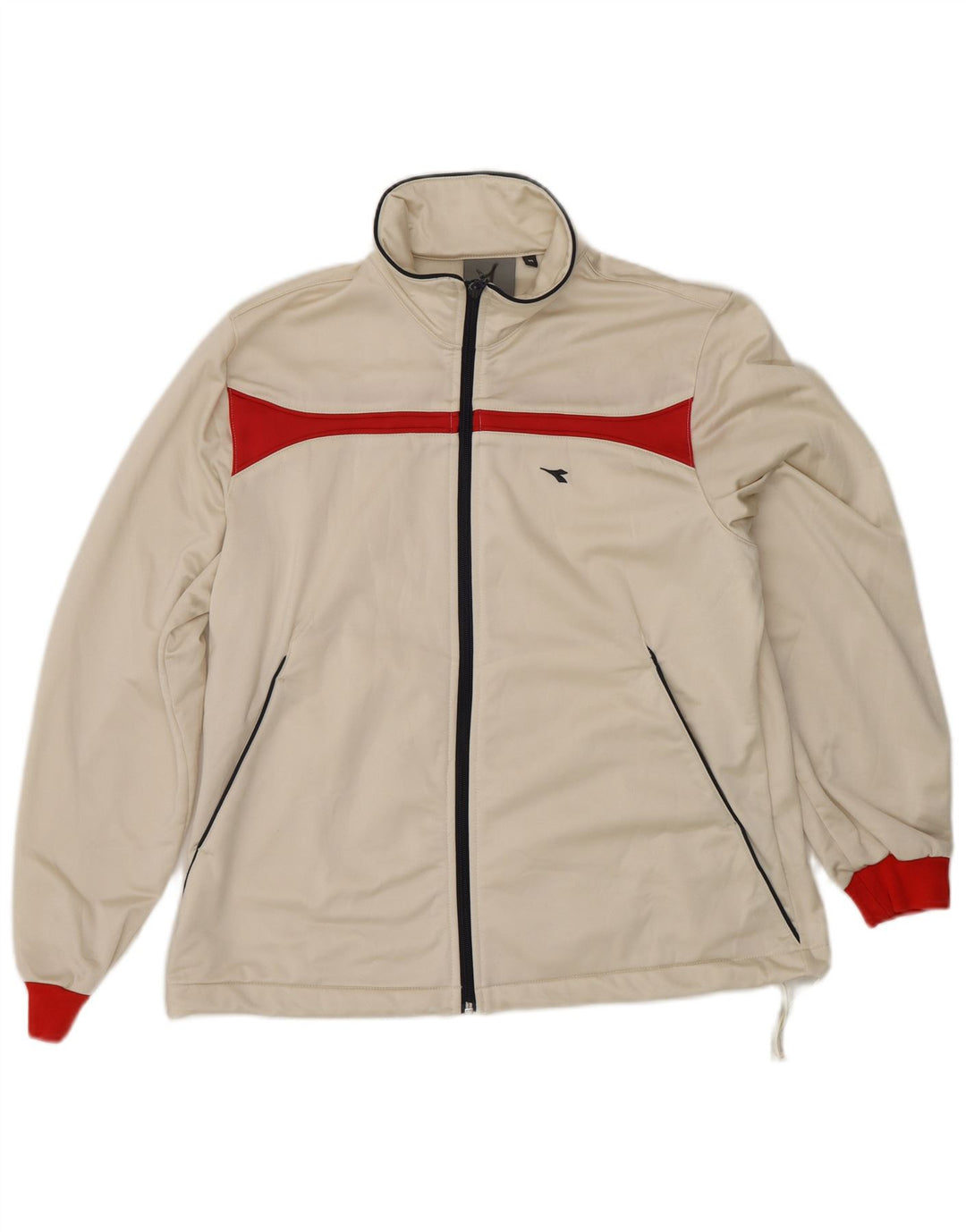 DIADORA træningsdragt topjakke til kvinder UK 14 Medium Off White Colourblock