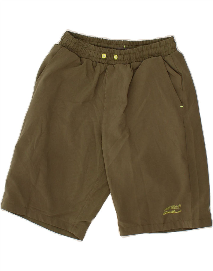 EDDIE BAUER Boys Sport Shorts 10-11 Years Medium Khaki Polyester Vintage Eddie Bauer and Second-Hand Eddie Bauer from Messina Hembry 