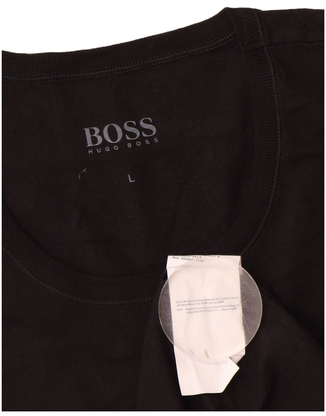 Hugo Boss Herre T-Shirt Top Stor Sort Bomuld