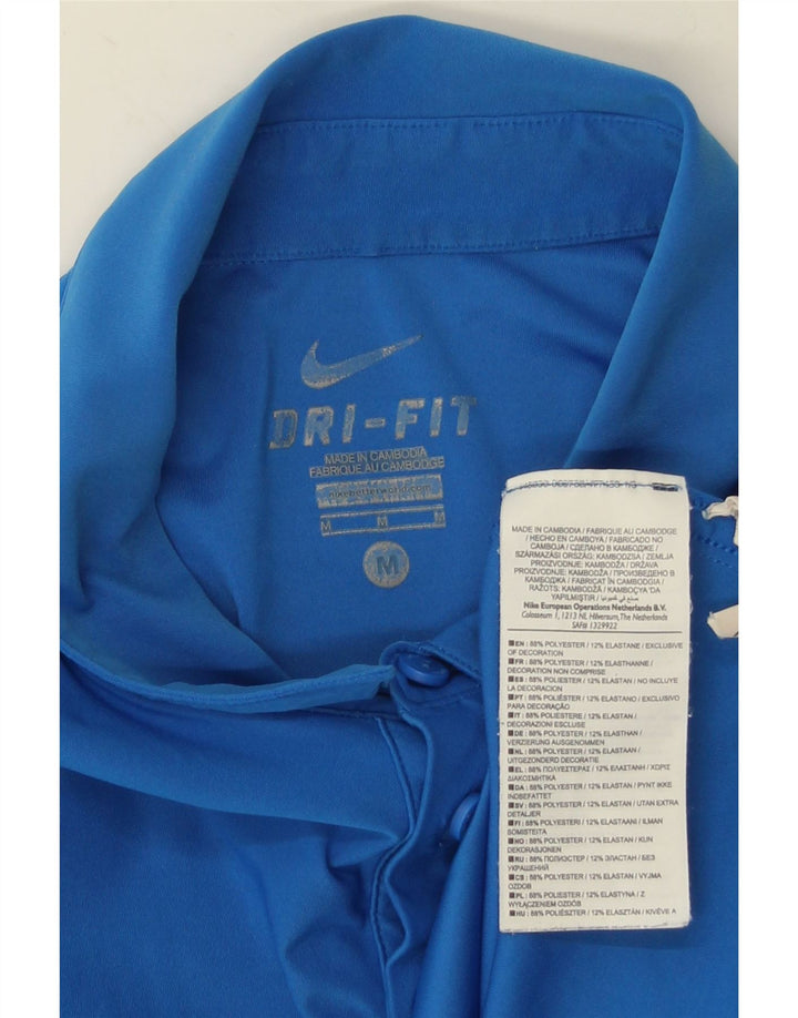 Nike Dri Fit poloshirt til mænd mellemblå polyester