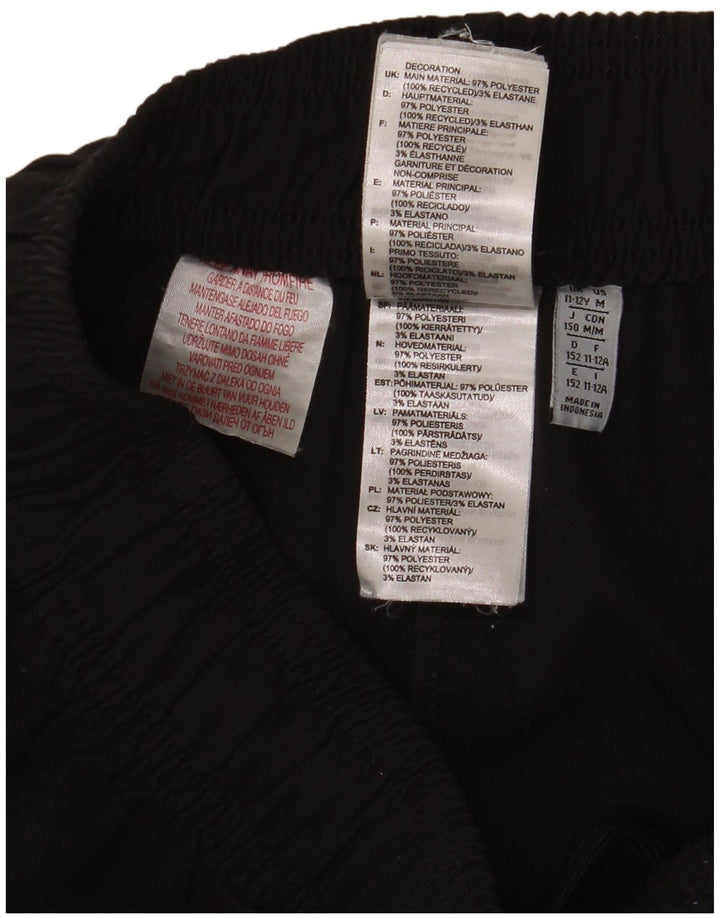 Adidas Boys Cargo Træningsdragt Bukser Joggers 11-12 År Sort Polyester