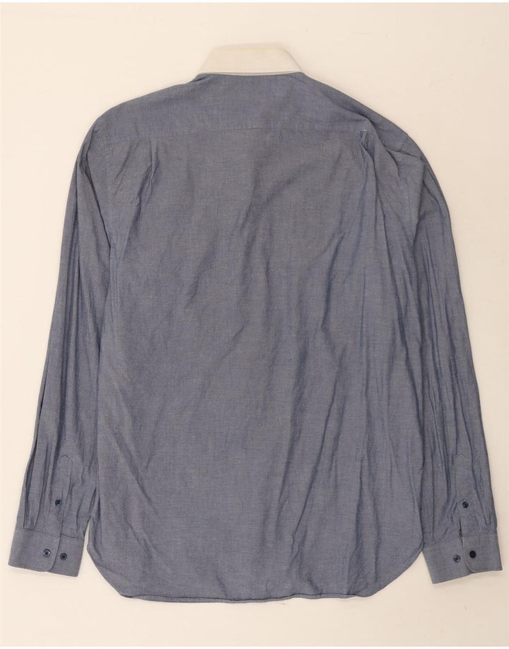 Reiss Herreskjorte XL Blå Colourblock Bomuld