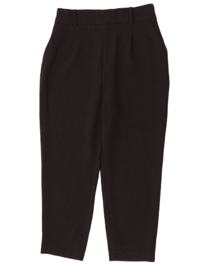 Zara koniske chinosbukser til kvinder store W30 L26 sort polyester