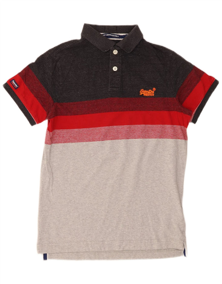 Superdry Poloshirt til mænd mellemgrå Colourblock Bomuld