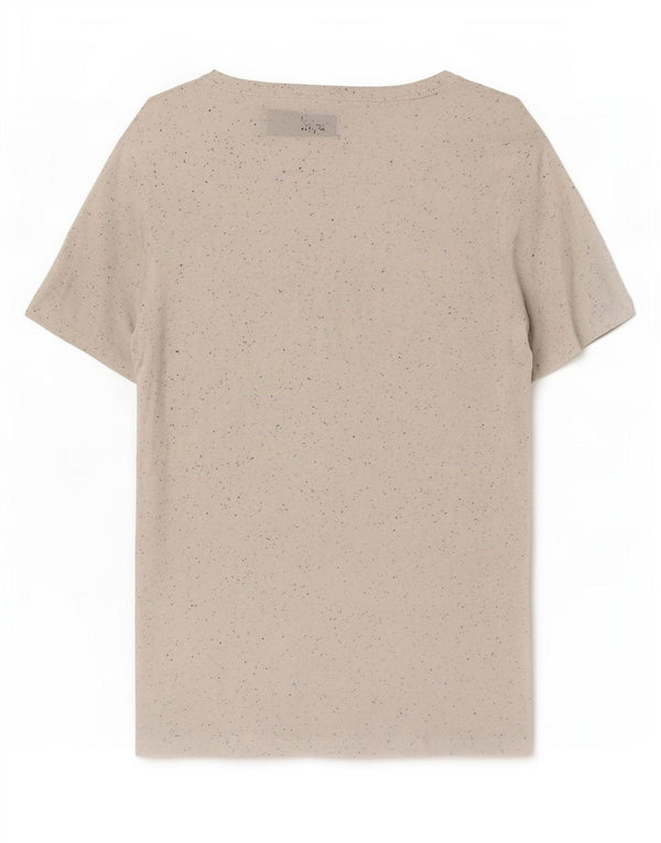 Marks & Spencer T-shirt top til kvinder UK 18 XL Hvid Flecked Viscose