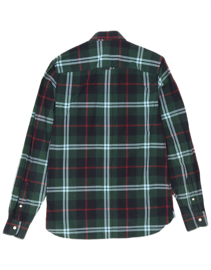 Fred Perry herreskjorte lille grøn plaid bomuld