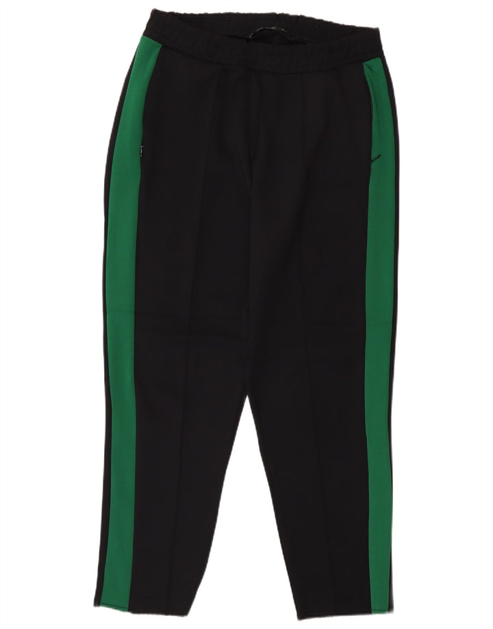 Zara Træningsdragtsbukser til kvinder UK 12 Medium Sort Colourblock Polyamid
