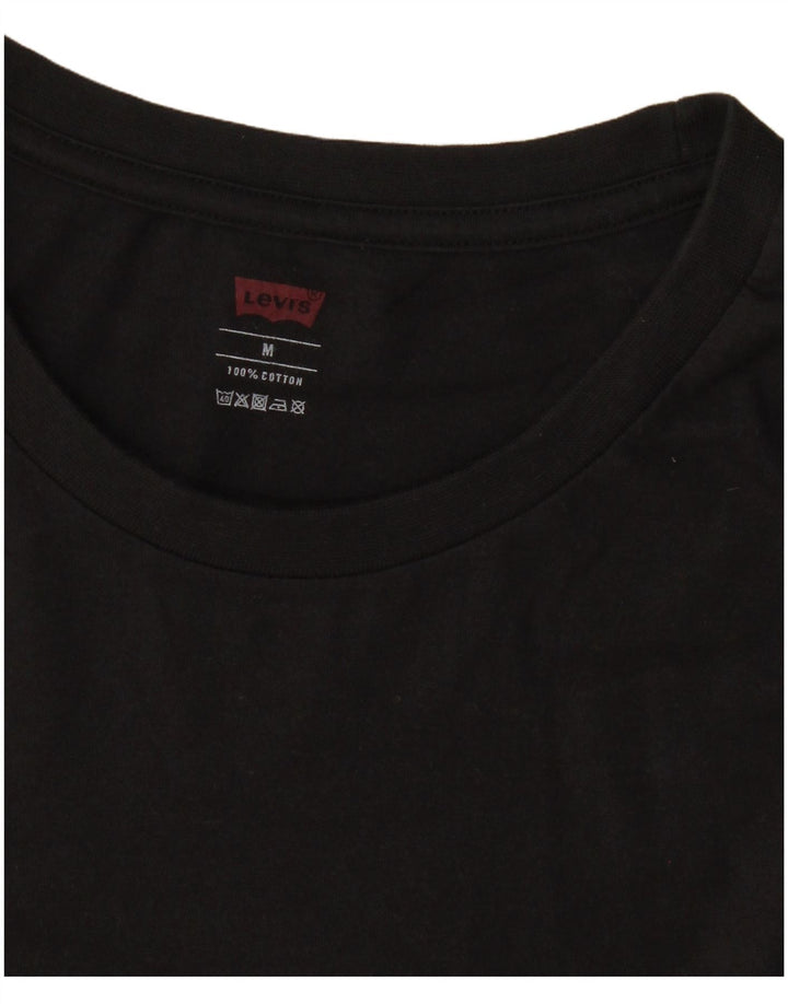 Levi's Herre T-Shirt Top Medium Sort Bomuld