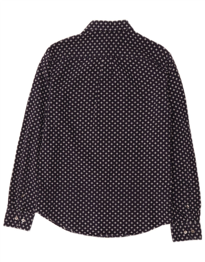 Penguin Heritage Abstrakt mønster Slim Fit skjorte Medium Navy Blue