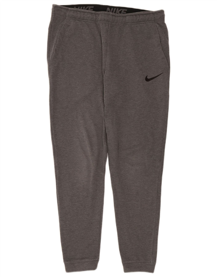 Nike Herre Dri Fit træningsdragt Bukser Joggers Large Grå Polyester