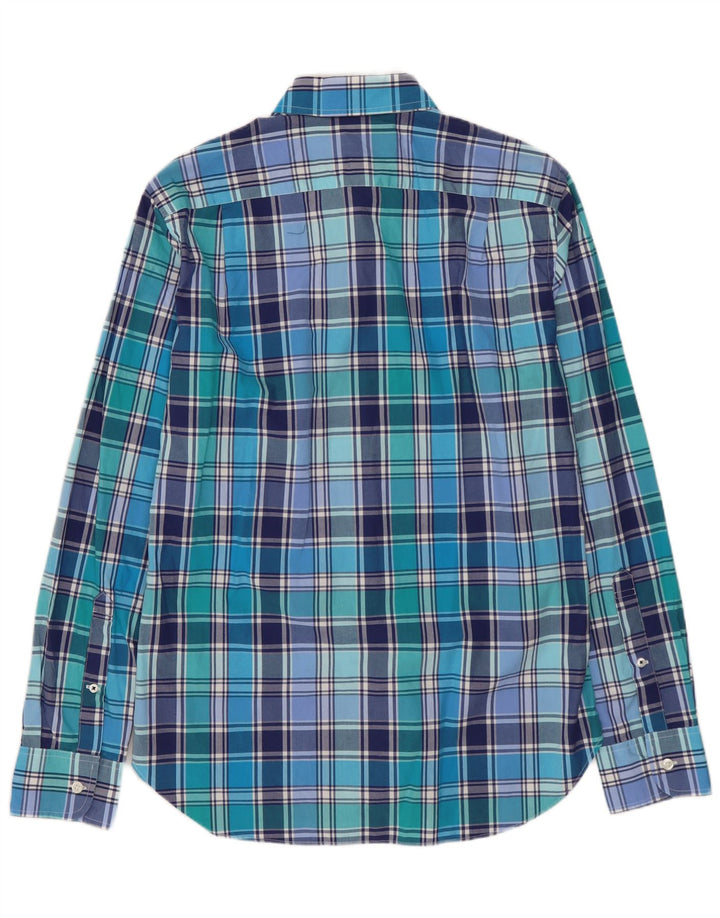 BONOBOS Herre Slim Fit skjorte Lille blå ternet bomuld