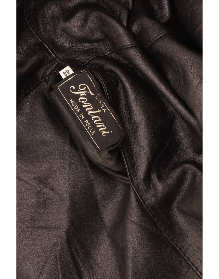Fontani Dame Oversized Shearling Coat IT 44 medium brunt læder
