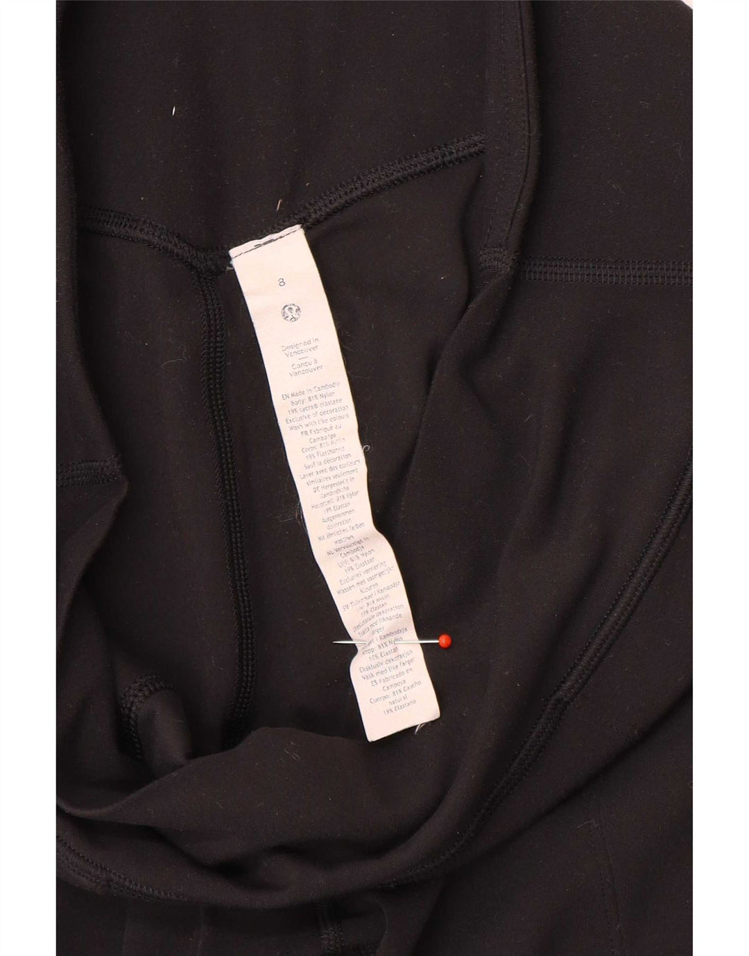Lululemon Dame træningsdragt Bukser Joggers US 8 Medium Sort Nylon