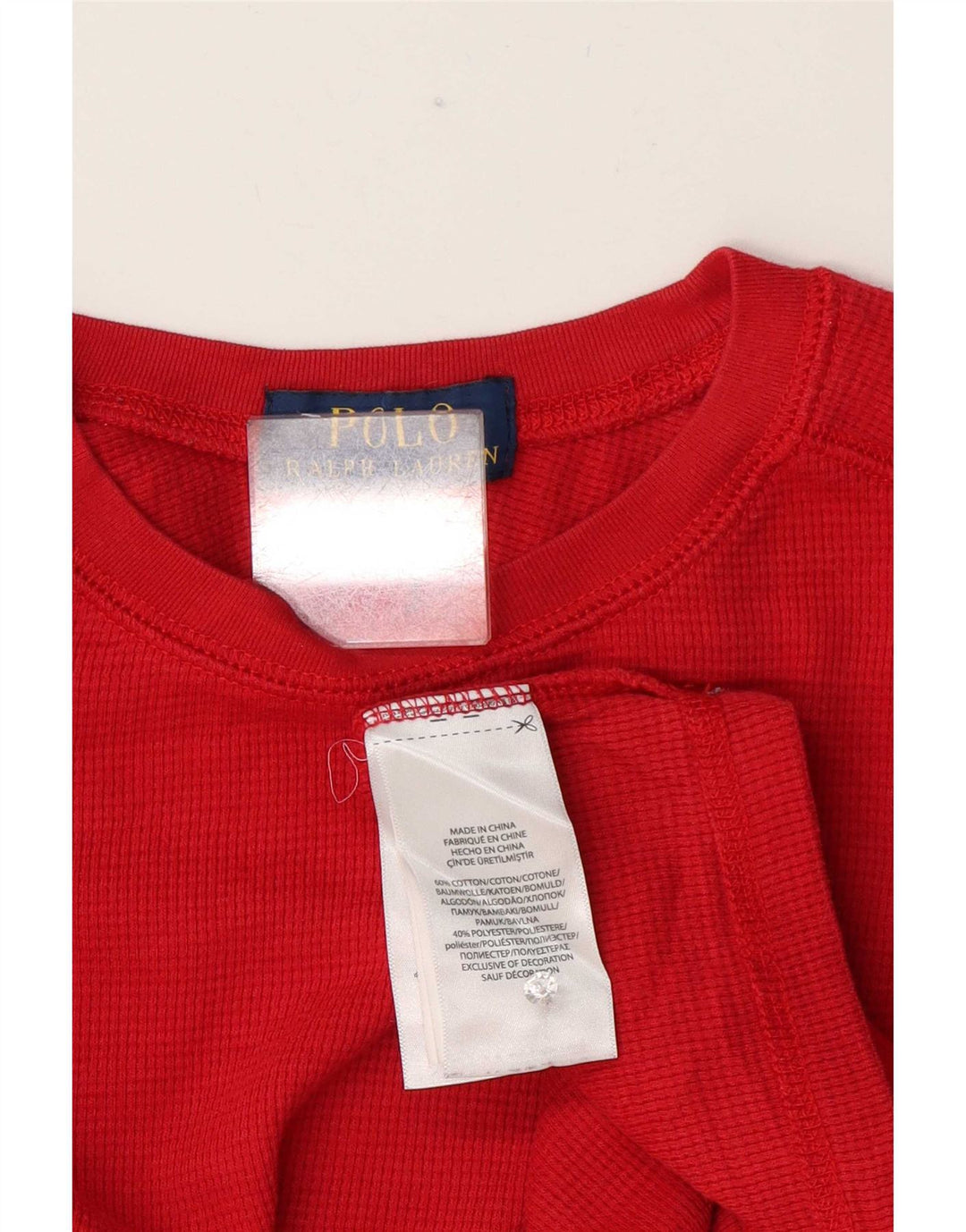 Polo Ralph Lauren drengetop langærmet 10-11 år medium rød bomuld