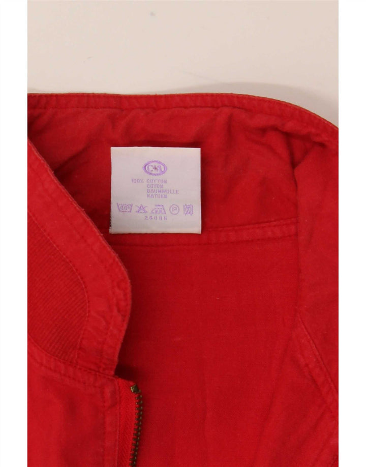 C&A Herre New Fast Military Anorak Jacket EU 48/50 Medium Red Cotton