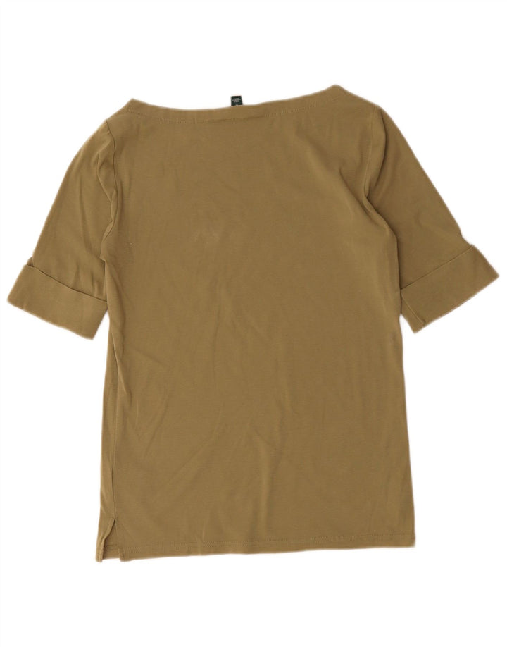 Ralph Lauren Damebluse Top UK 12 Medium Khaki Bomuld