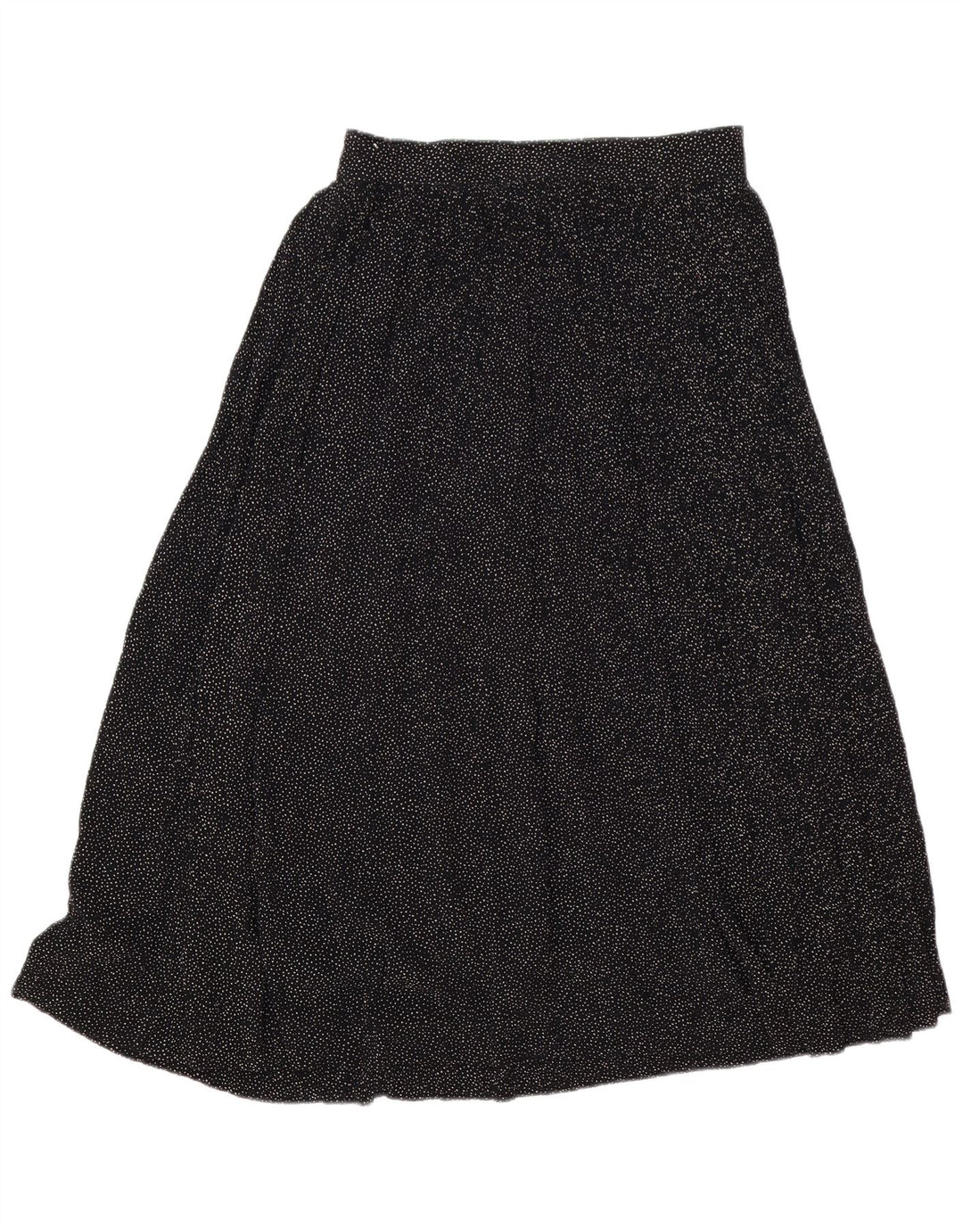 Citron Dame Midi Nederdel IT 44 Medium W30 Sort Plettet Viscose