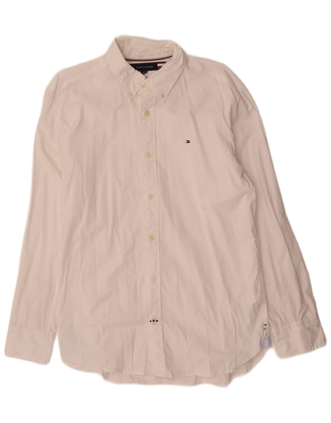 Tommy Hilfiger Herre Regular Fit skjorte Medium hvid bomuld