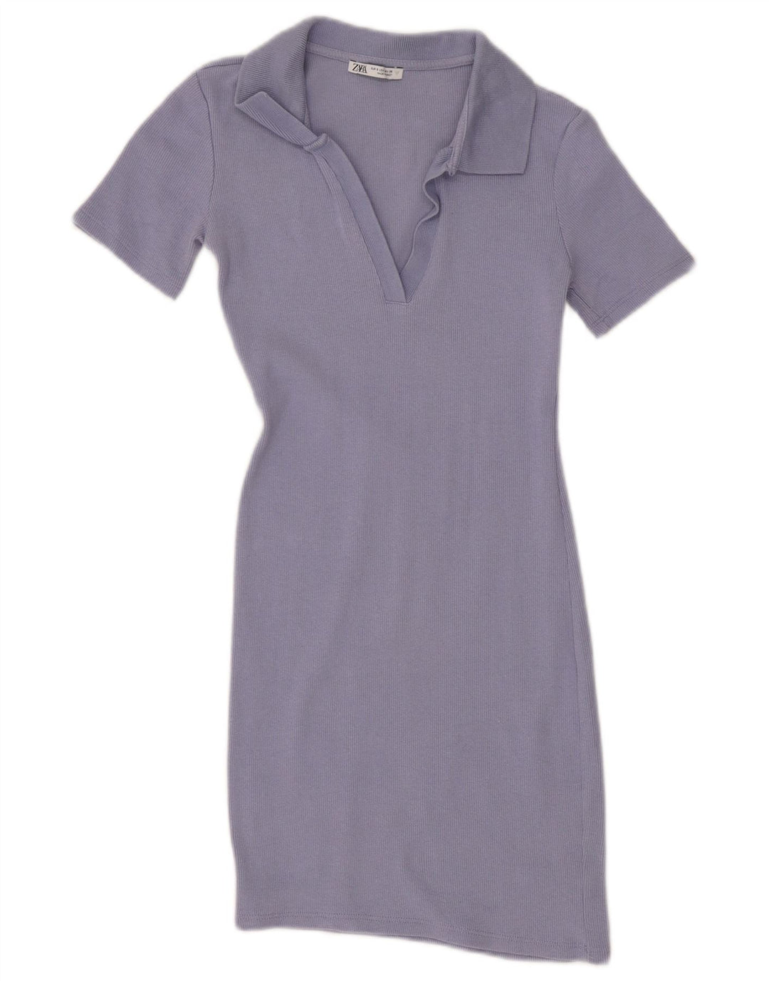 Zara Dame Polo Dress UK 8 Lille Lilla