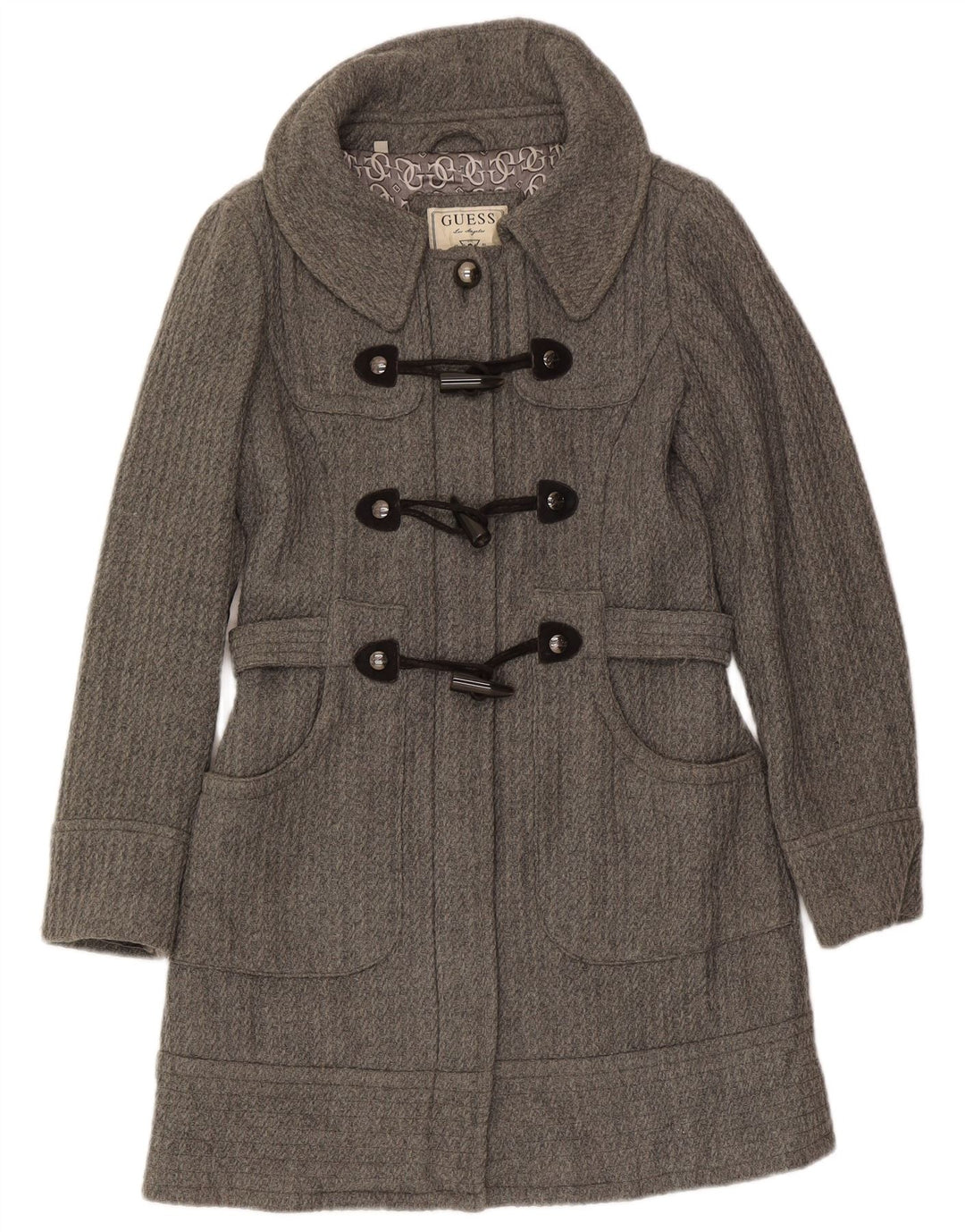 Guess Dame Duffle Coat UK 10 Small Grå Polyester