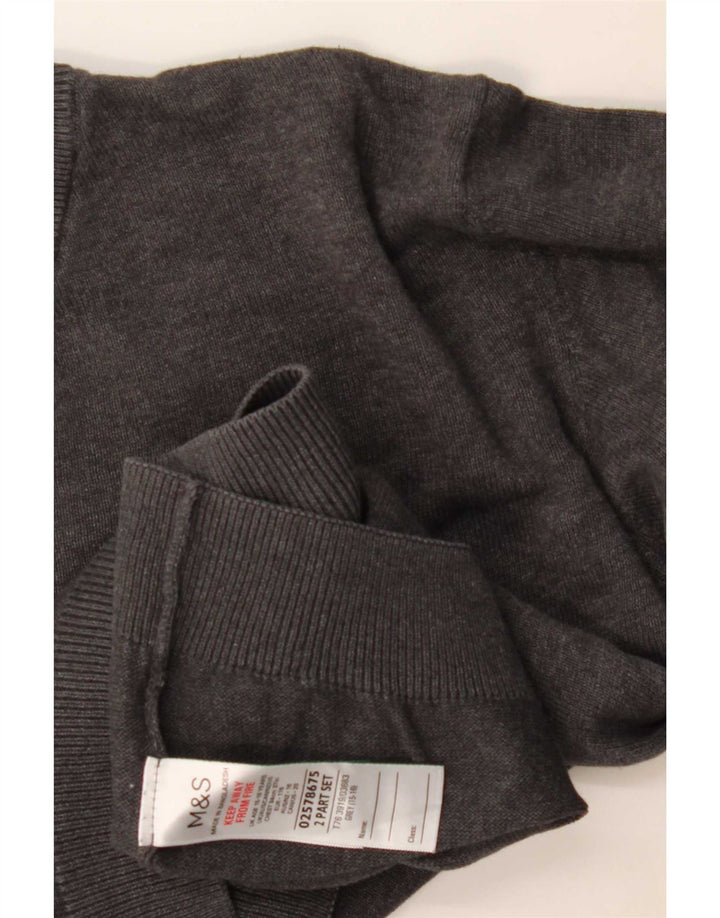 Marks & Spencer Boys V-hals sweater 15-16 år Grå bomuld