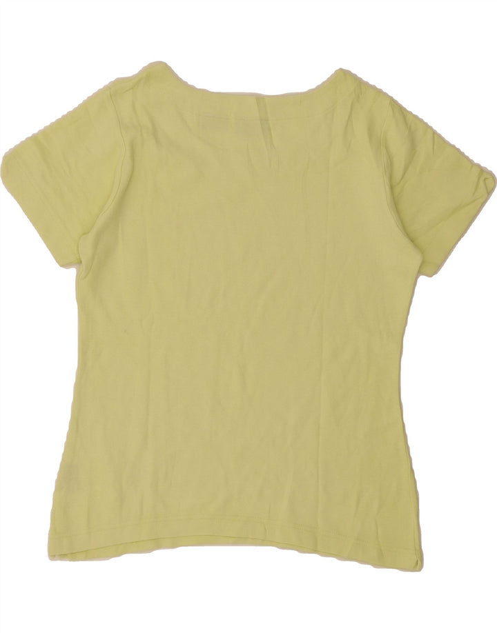 FILA Womens T-Shirt Top UK 12 Medium Yellow Cotton Vintage Fila and Second-Hand Fila from Messina Hembry 