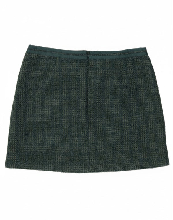Hobbs Dame Lavtalje Mininederdel UK 16 Large W36 Green Check Polyester