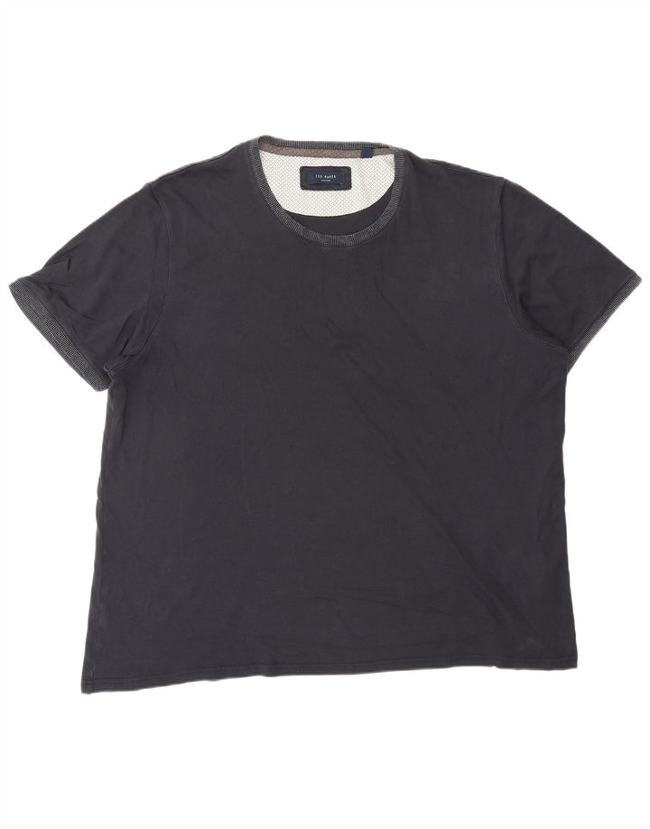 TED BAKER Herre T-Shirt Top 2XL Marineblå Bomuld