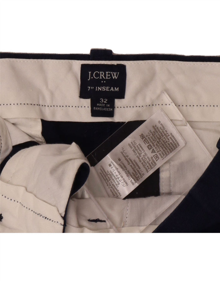 J. CREW Mens Chino Shorts W32 Medium Navy Blue Cotton Vintage J. Crew and Second-Hand J. Crew from Messina Hembry 