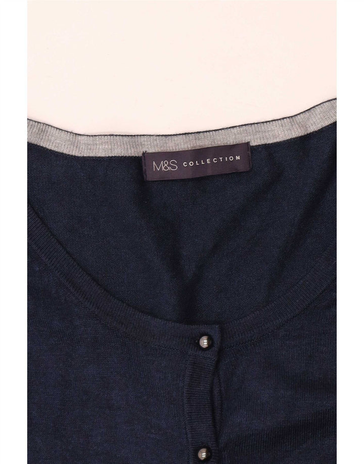 Marks & Spencer Dame Cardigan Sweater UK 16 Large Navy Blue