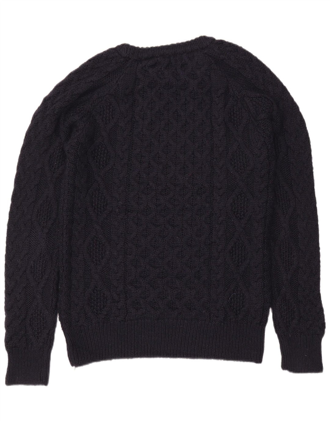 Zara Herre Boat Neck Jumper Sweater Stor Marineblå Uld
