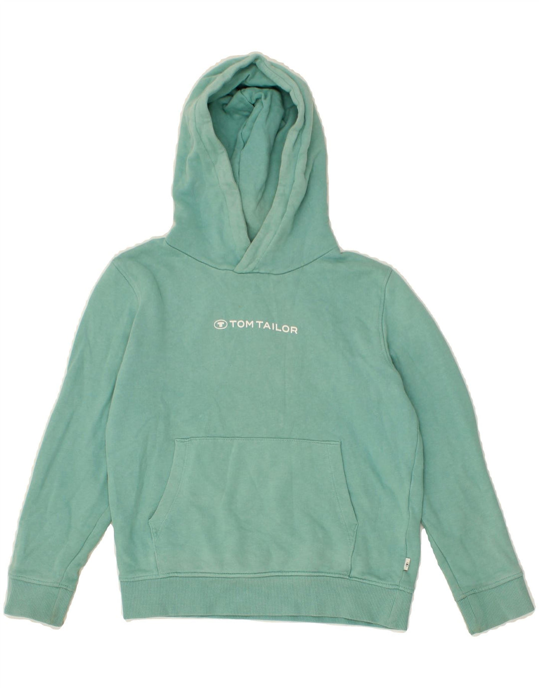 TOM TAILOR Boys Graphic Hoodie Jumper 8-9 Years Turquoise Cotton Vintage Tom Tailor and Second-Hand Tom Tailor from Messina Hembry 