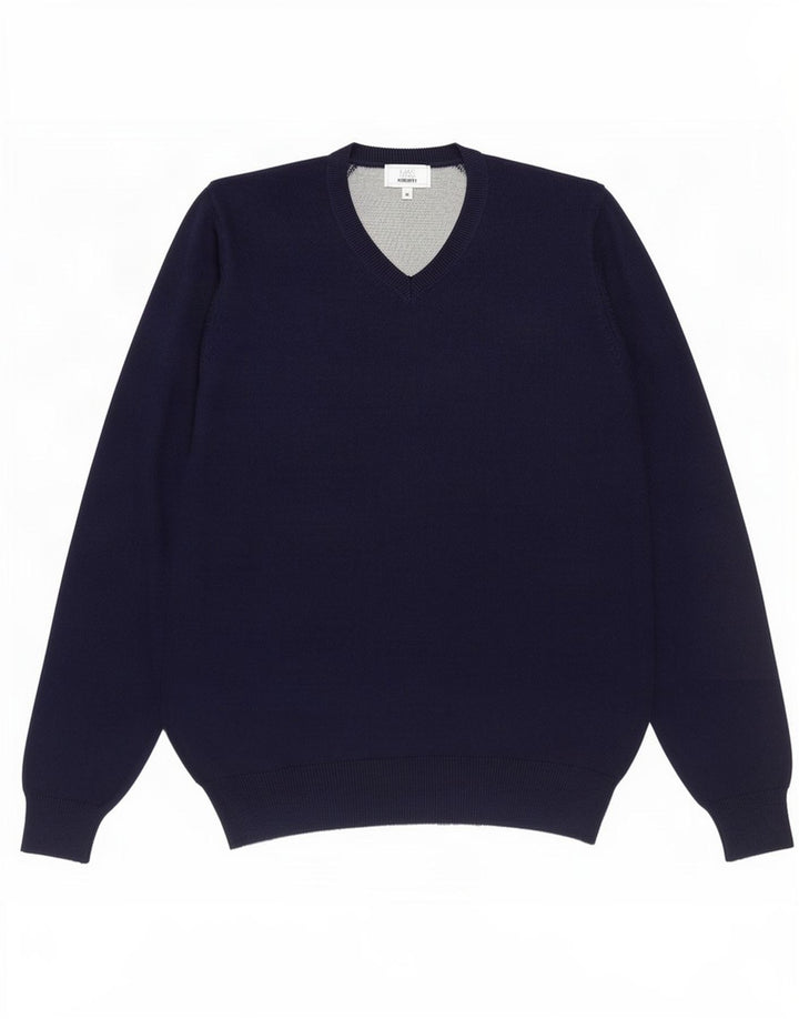 Marks & Spencer Herre Regular Fit V-hals sweater Medium Navy Blue