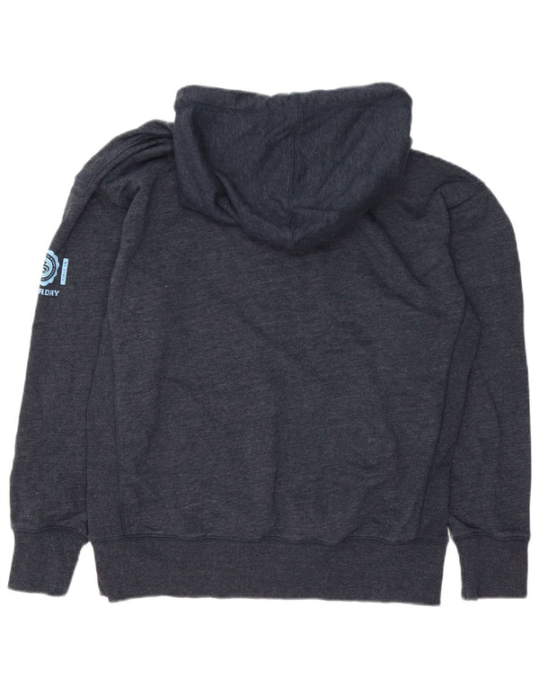 Superdry Herre Grafisk Loose Fit Hoodie Jumper XS Marineblå Bomuld
