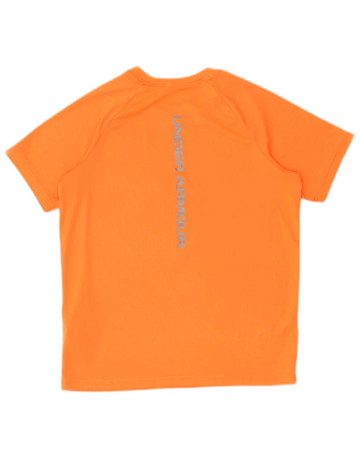 UNDER ARMOUR Drenge T-Shirt Top 11-12 År Stor Orange Polyester