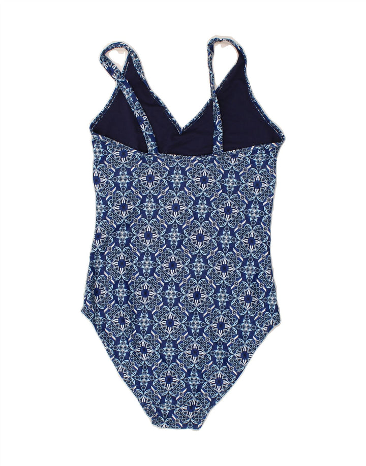 ESMARA Womens Abstract Pattern Swimwear UK 16 Large  Blue Polyester Vintage Esmara and Second-Hand Esmara from Messina Hembry 