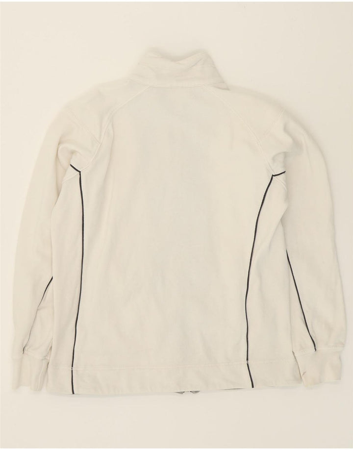 CHAMPION Womens Easy Fit Tracksuit Top Jacket UK 14 Medium White Cotton Vintage Champion and Second-Hand Champion from Messina Hembry 