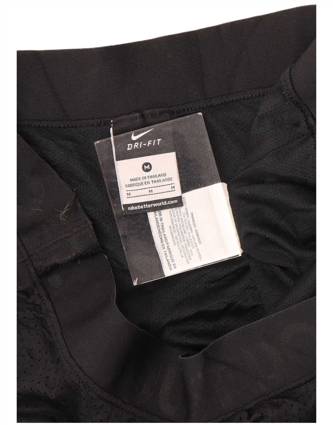 NIKE Dri Fit grafiske sportsshorts til kvinder UK 14 medium sort polyester