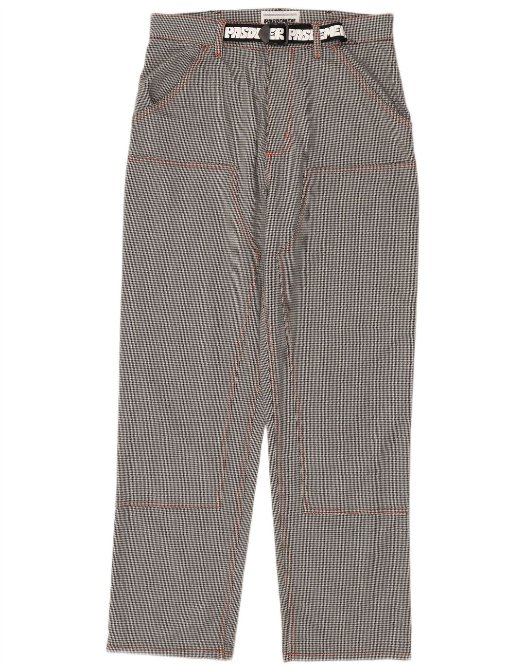 Pas De Mer Graphic Cargo Bukser til mænd W30 L30 Sort Houndstooth tegneserie