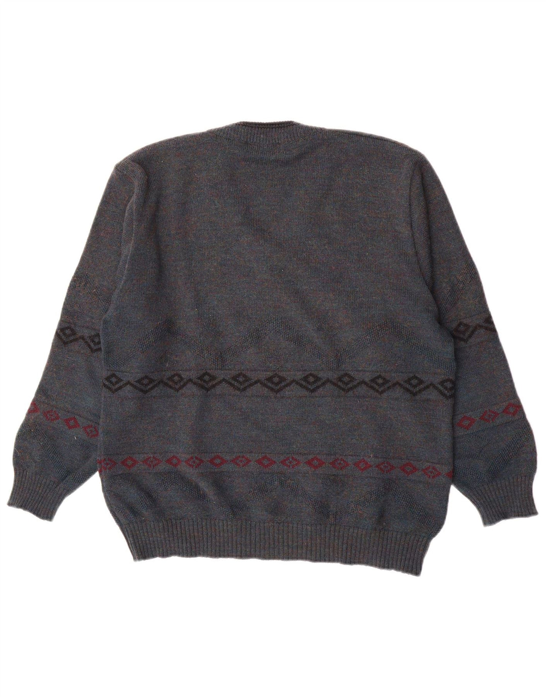 Jockey Herre V-hals sweater IT 50 Medium Blå Geometrisk
