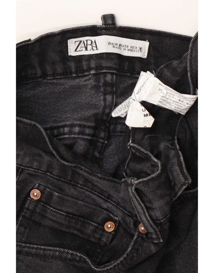 Zara Herre Slim Jeans EU 38 Small W30 L30 Sort Bomuld