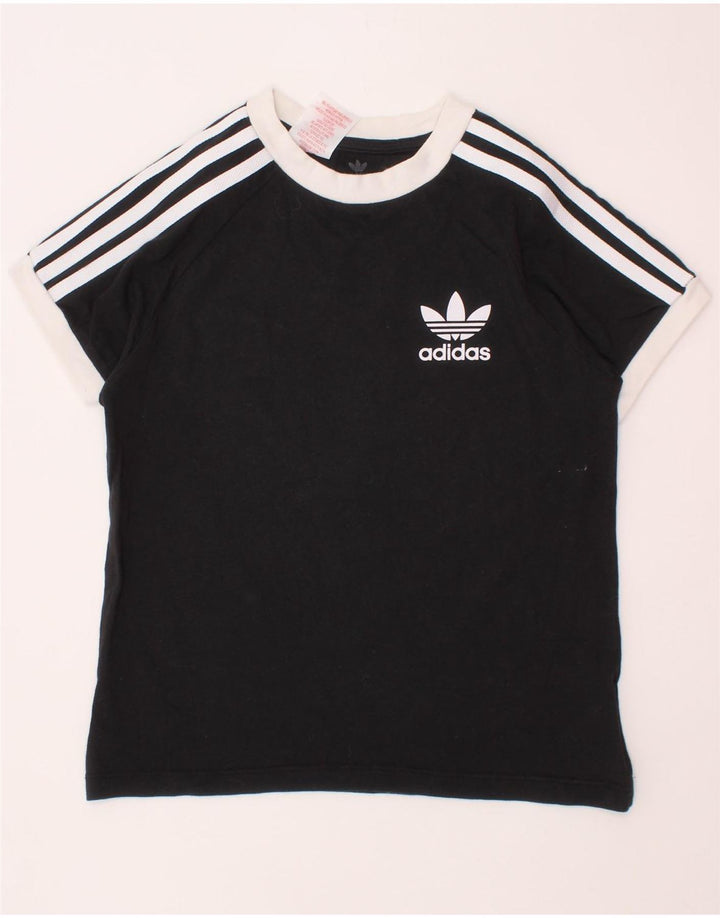 ADIDAS T-shirt til drenge 7-8 år XS Sort bomuld