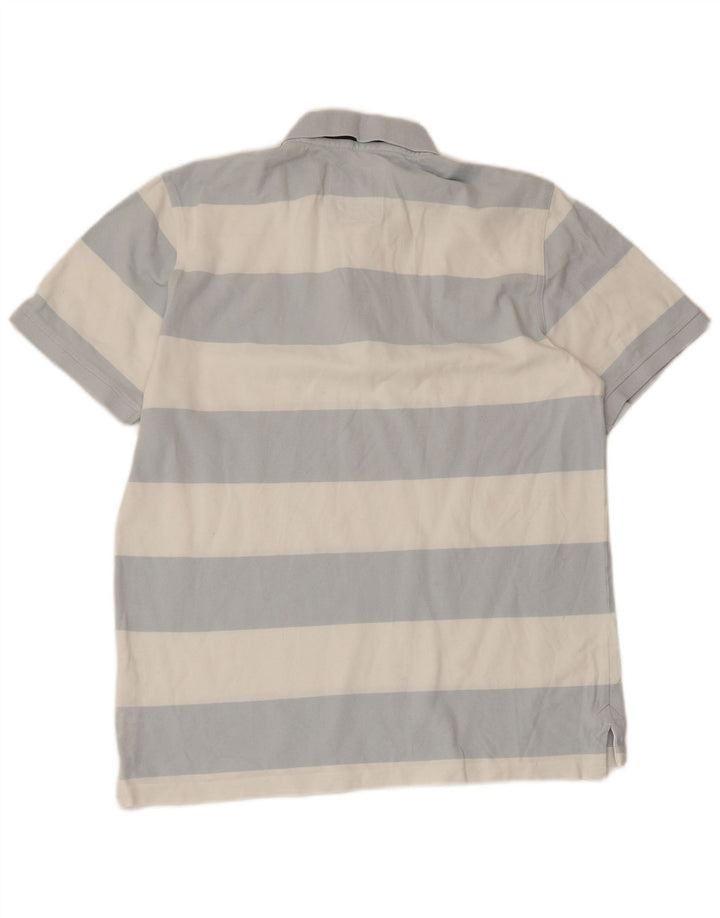 CREW CLOTHING Herre poloshirt Stor blå stribet bomuld